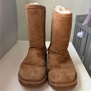 Bearpaw Suede Tall Winter Boots Lined Brown Women’s